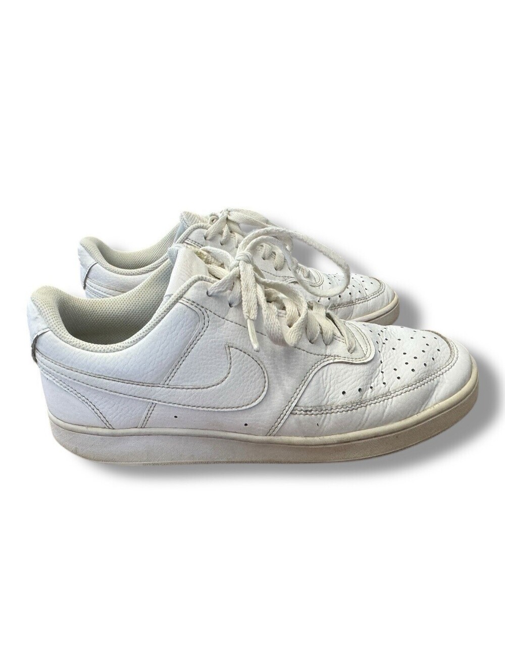 Nike Court Vision Low CD5434-100 Triple White Sneakers Shoes Women's 9.5